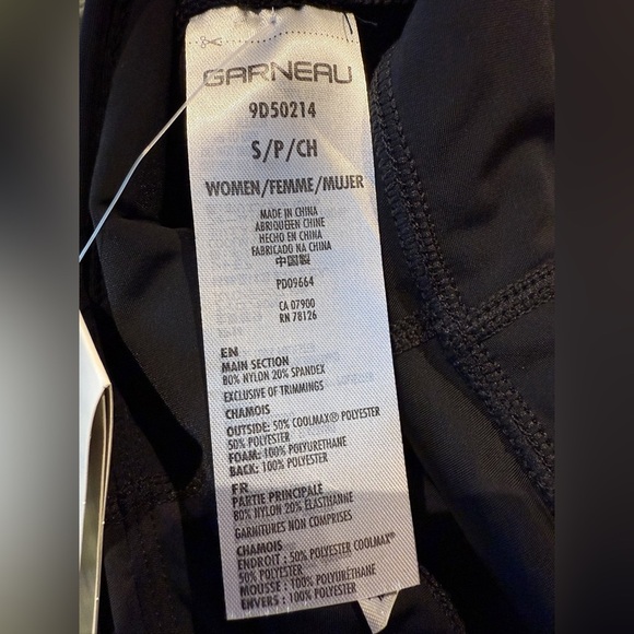 Garneau Cycling Knicker Women Size Small Black Padded Compression Pants NWT NEW - Picture 3 of 4